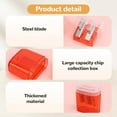 thumbnail image 4 of Office&Craft&Stationery Manual Pencil Sharpeners 2024 New Compact Holes Sharpener Colored Handheld Hole Pencil Sharpeners with Lid Double Hole Handheld Pencil Sharpener Portable Pencil Sharpen, 4 of 8