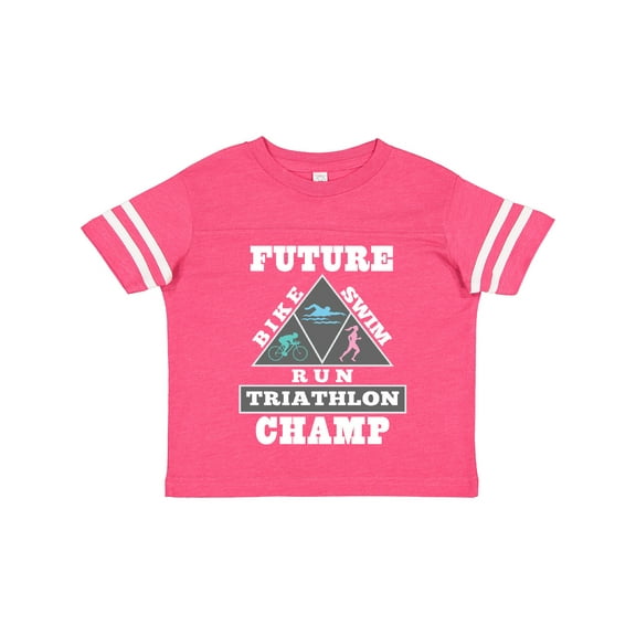 Inktastic Future Triathlon Champ Run Swim Boys or Girls Toddler T-Shirt