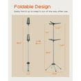 thumbnail image 4 of Clothes Drying Rack Foldable, 70.9 inch Tripod Drying Rack for 35 Pieces of Clothes, with Height-Adjustable Rotatable Clothes Rails, Space Saving, Stainless Steel, Blue and Silver CDR005Q01, 4 of 9
