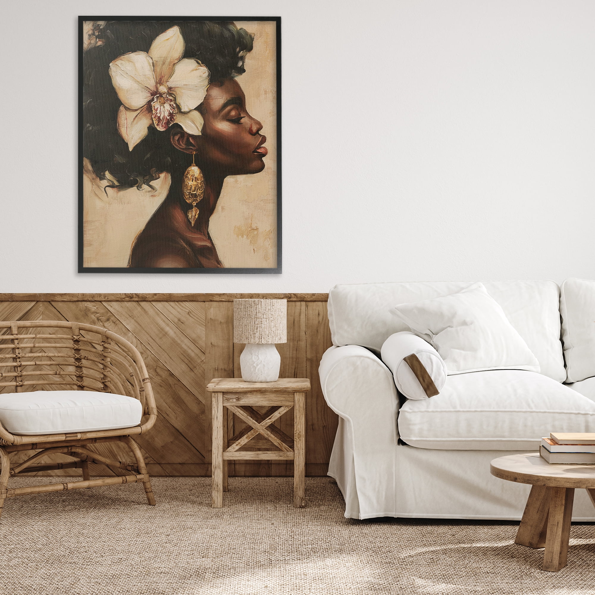Stupell Industries Orchid Majesty Portrait Black Framed Giclee Art, design by Svetlana Aleynikova
