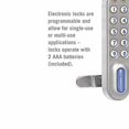 thumbnail image 2 of Salsbury 22290SLV Electronic Lock For Extra Wide Designer Wood Locker Door - Silver, 2 of 3