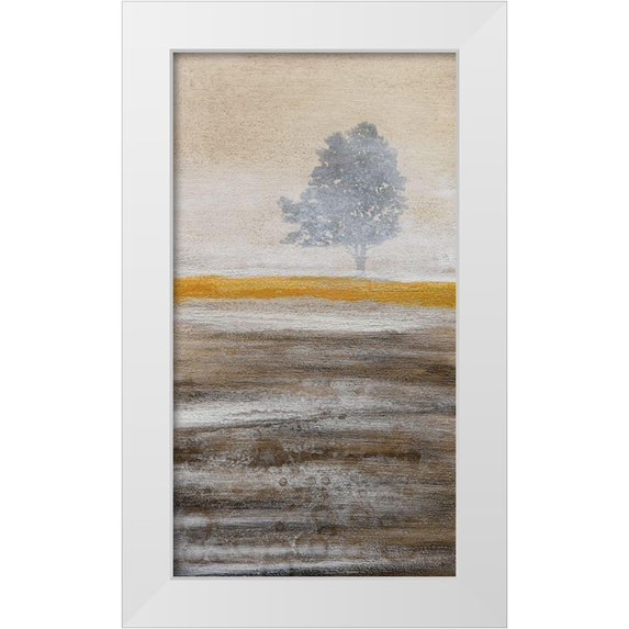 Galvez, Erin 15x24 White Modern Wood Framed Museum Art Print Titled - Fine Winters Mist 1