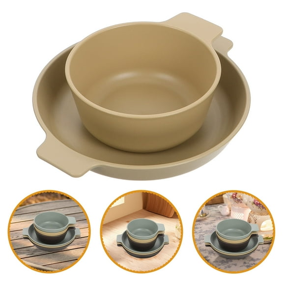 VORCOOL Plastic Dinner Plates And Bowls Set 1 Set Assorted Color For Easy To Clean Travel Use