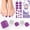 Violet, variant on DUKASOU Toenail Stickers-Semi Cured Gel Toenail Strips-Violet, Long Lasting DIY Salon Nail Art Stickers Kit for Adults, 26 Count