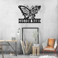 thumbnail image 3 of Craftnamesign Personalized Butterfly Floral Metal Wall Art, Custom Butterfly Floral Name Sign Decor, 3 of 5