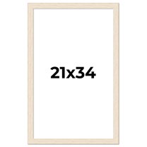 21x34 Frame White Real Wood Picture Frame Width 1.5 inches | Interior Frame Depth 0.5 inches | Barn