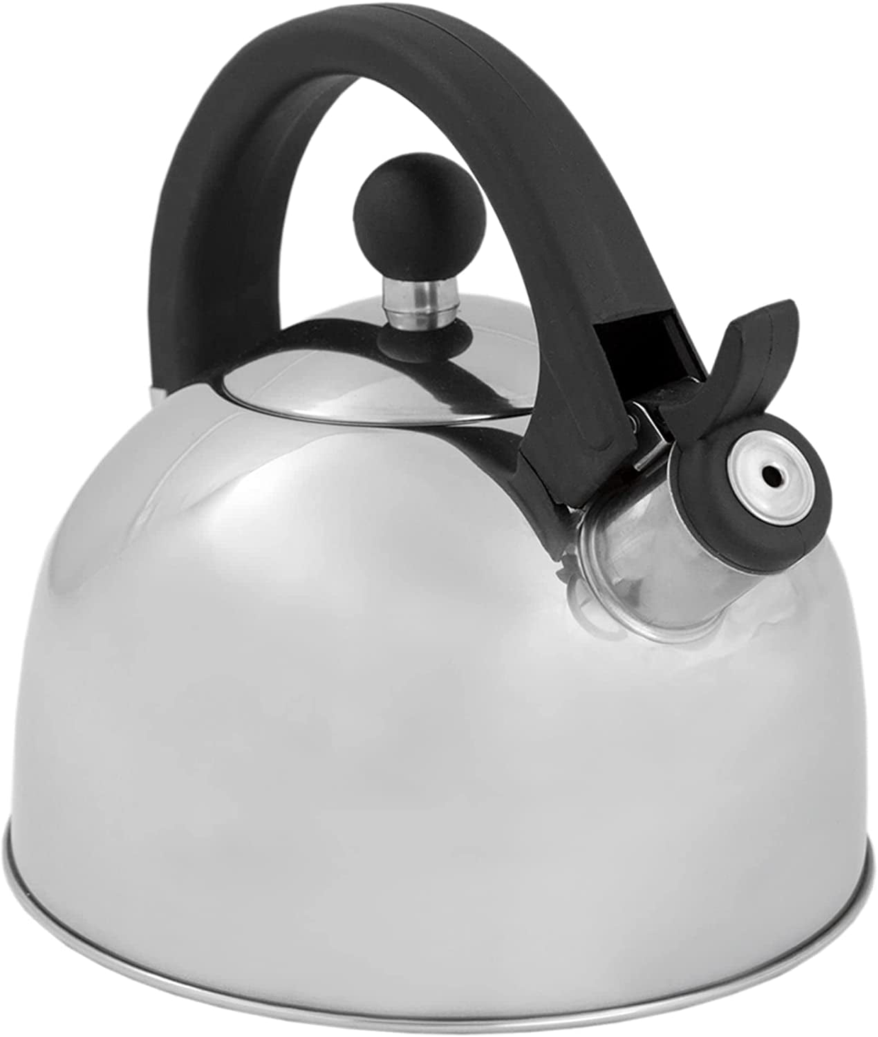 MAXCOOK 304 Stainless Steel Whistling Tea Kettle 2.1 Quart/2L, Suitable to  Boiling Water & Tea on Induction Stove, Gas Stove Top