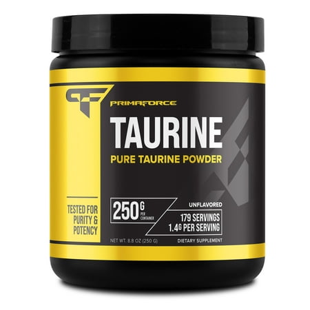PrimaForce Taurine Powder 250 Grams - Non-GMO & Gluten Free Supplement