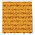 thumbnail image 3 of Ambesonne Dogs Shower Curtain, Badger Dogs Paw Prints, 69"Wx70"L, Brown Orange, 3 of 3