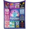 thumbnail image 2 of Pickleball Lover''s Throw Blanket - Funny Gift for Women & Girls, Ideal Birthday, Mother''s Day, Christmas or Valentine''s Present - 50" x 60" Size, 2 of 6