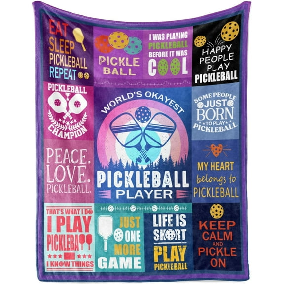 Pickleball Lover''s Throw Blanket - Funny Gift for Women & Girls, Ideal Birthday, Mother''s Day, Christmas or Valentine''s Present - 50" x 60" Size