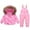 Hot Pink, variant on Toddler Baby Boys Girls Snow Suit Hooded Fleece Lined Snowsuits Ski Outfit Kids Waterproof Winter Outerwear Clothes