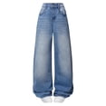 thumbnail image 1 of Jeans Peakpride para niña, bonitos lazos Y2K, elásticos, cintura alta, 1 of 9
