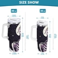 thumbnail image 6 of Yayeee 30oz Double-Wall Insulated Stainless Steel Tumbler with Handle Bottle, White Skeleton, 6 of 8