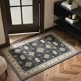 thumbnail image 6 of GENIMO 5'x7' Area Rug for Living Room, Machine Washable Non Slip Low Pile Rug for Bedroom Dining Room, Vintage Persian, Dusty Charcoal, 6 of 7