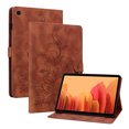 thumbnail image 2 of FJLBDE Case for Samsung Galaxy Tab A7 10.4 inch 2020 SM-T500, Embossed Flower PU Leather Flip Wallet Folio Stand Cover, Brown, 2 of 7