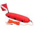 thumbnail image 3 of Inflatable Float Signal Board for Freediving, Scuba Diving, Dive Flag, Visibility Orange, D-Rings, 25m Rope , Dive Flag for Snorkeling Spearfishing - Red, 78x25cm, 3 of 8