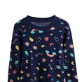 thumbnail image 6 of WIBACKER 1-7 Years Toddler and Little Girls' Long Sleeve Top and Pants Regular Fit 100% Cotton 2 Piece Pajama Set - Rainbow, 6 of 6