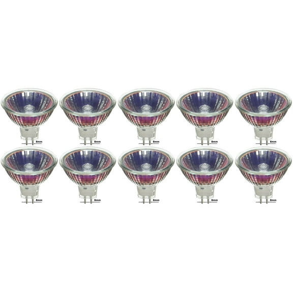Anyray A1897Y (10)-Pack G8 Base MR-16 25 Watts JCDR 120 Volts BI-PIN Clear 120V 25W GU8