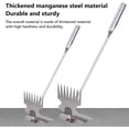 thumbnail image 4 of HUGFEGWE Multi Teeth Weeding Artifact Tool, 3 Tine Dual Purpose Weeder, Stainless Steel Digging Vegetables, Rooting Multi Function Shovel, Grass Puller, Dual Purpose Weeder,Hand CA919-156535, 4 of 7