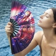 thumbnail image 4 of 33cm Arts Fan Large Plastic Fan with Sturdy Frame Decorative Advertising Fan, 4 of 4