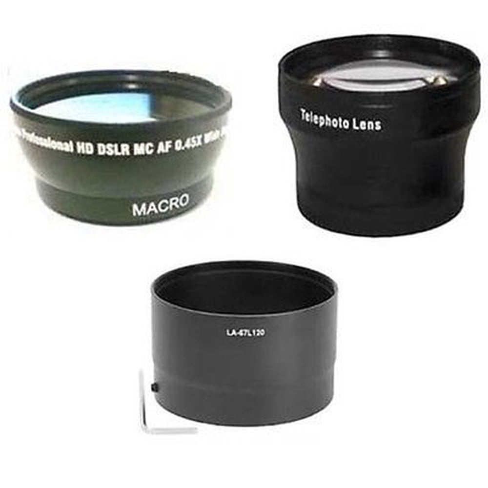 Wide Lens + Tele Lens + Tube Adapter bundle for Nikon CoolPix P500