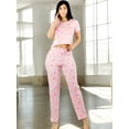 thumbnail image 4 of Pijama De 3 Piezas Mujer Pantalon Short Y Playera A Juego, 4 of 5