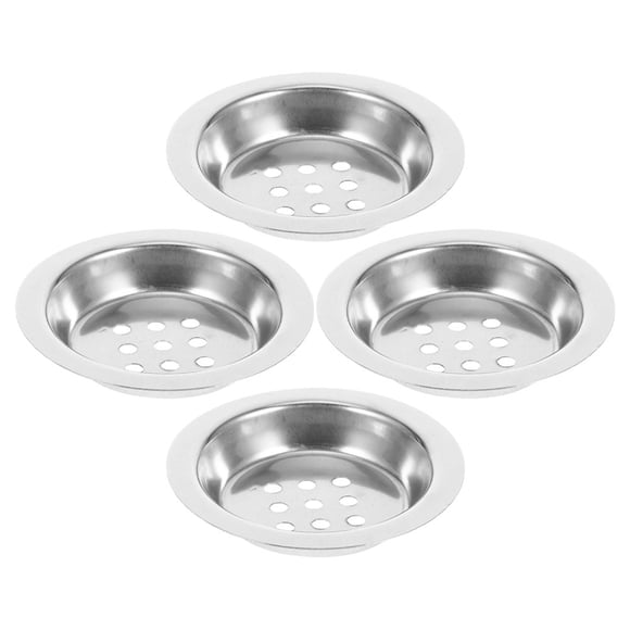 BESTYASH 4Pcs Stainless Steel Bukhoor Burner Round Silver Holder for Home Aromatherapy and Cultural Traditions