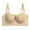 Beige, variant on Plus Size Women's Push Up Bra, Full-Coverage Underwire Bra, Hide Back Fat Deep Cup Bra, Sculpting Uplift Bra Black 44D
