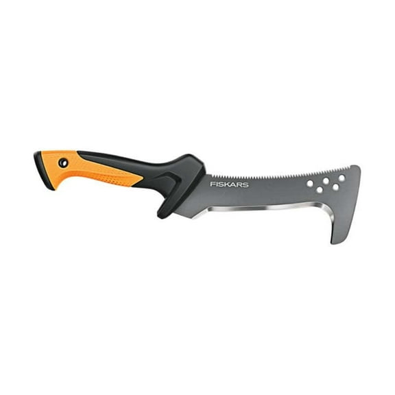 Fiskars 9 in. Steel Billhook Saw Machete, Black/Orange