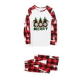 thumbnail image 3 of Penkiiy Christmas Pajamas for Family Matching Pjs Set, Red Plaid Reindeer Holiday Xmas Pajamas for Women Men Kids Red XL, 3 of 5