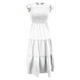 thumbnail image 5 of Vestido midi informal de verano con mangas acampanadas y fruncido para mujer - Cuello redondo, cintura elástica, falda escalonada - S-XL, 5 of 6
