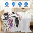 thumbnail image 4 of Flowers Cow Cooling Blanket,Lightweight Breathable Summer Throw Blanket with Double Sided Cold Effect,Spring Botanical Floral Plants Butterfly Picnic Blankets Bed Sheet for Hot Sleepers 30"x40", 4 of 8