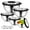 Black, variant on Vesteel Mixing Bowls with Lids Set of 8, Stainless Steel Prep Bowls with Upgraded Airtight Visible Lid, Metal Nesting Bowl Attach with 3 Graters for Kitchen Grating/ Shredding / Mixing - Multicolor