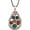 Colorful Opal Leather Necklace-Silver, variant on Vintage Leather Necklace for Women Men Handmade Boho Alloy Turquoise Wood Choker Pendant Necklaces with Long Adjustable Leather Cord[b4791]