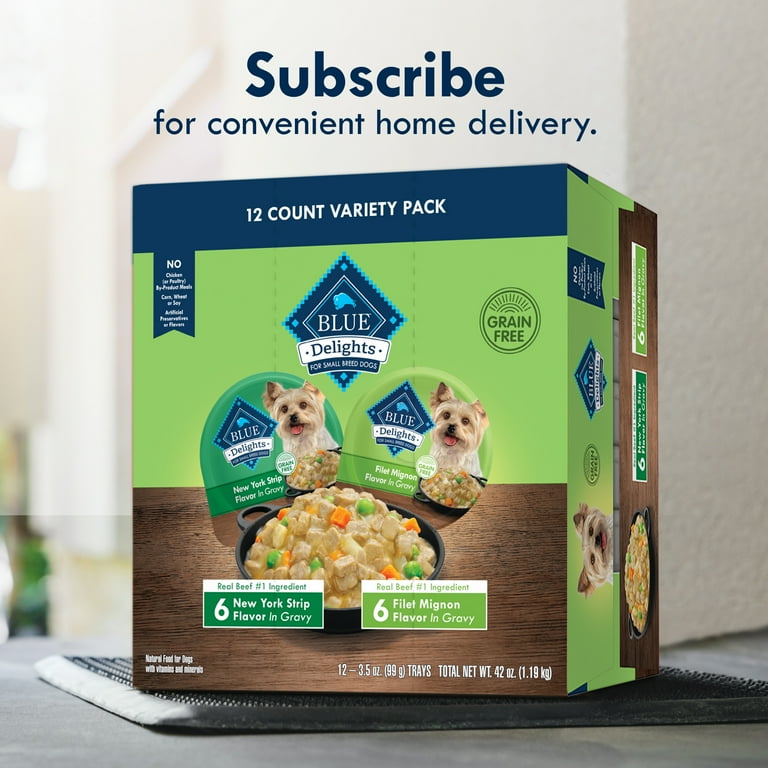 pack) Blue Buffalo Delights Small Breed Wet Dog Food Variety