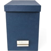Bigso John Fiberboard Label Frame Desktop File Storage Box | Dark Grey