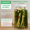 thumbnail image 7 of Syntic 2 Pack 1 Gallon Glass Storage Jars with Lids for Store Dry Goods, Airtight Glass Jars for Kombucha Brewing, Sun Tea, Canning, Pickling Eggs, 7 of 7