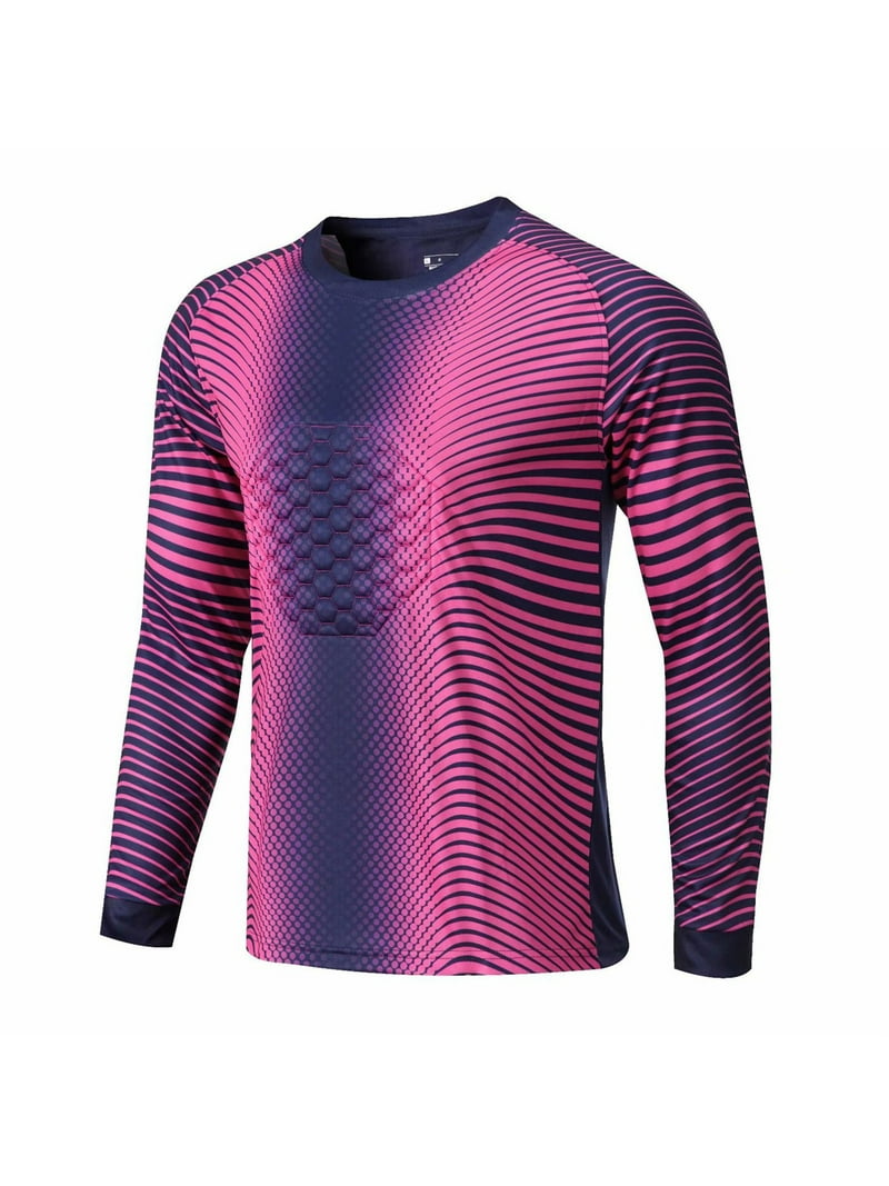 Miaeowve Kids Boys Padded Goalie Shirt Youth Long Sleeve
