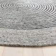thumbnail image 3 of SAFAVIEH Braided Lars Geometric Reversible Area Rug, Gray/Black, 5' x 5' Round, 3 of 11
