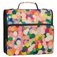 thumbnail image 5 of FORMRS Zipper Binder with Shoulder Strap 2-inch Ring 500 Sheet Capacity File Bag, Pink Colorful Circles, 5 of 5