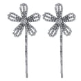 thumbnail image 1 of 2Pcs Crystals Flower Hair Clips Hairpin Rhinestones Barrette Clothing Accessory, 1 of 8
