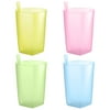 NUOLUX Healifty 4pcs Baby Sip Cup with Built in Straw Brightly Colored Toddler Drink Cup