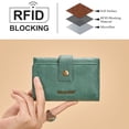 thumbnail image 3 of Montana West Women's Wallets RFID Embossed Floral Trifold Wallet, Turquoise, 3 of 6