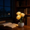 thumbnail image 6 of SLYNSHome Artificial Rose Bouquet LED Table Lamp,Yellow Mini Ceramic Potted Floral Night Light For Desktop Bedroom Romantic Decor And Holiday Gift Ornament, 6 of 6