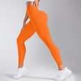 thumbnail image 5 of Celsior Compression Leggings 3D Tummy Control Compression Pants Full Length Buttery Soft Yoga Pants Workout Yoga Pants No Front Seam Leggings Tummy Shaping Pants Slim Move Cellulite Leggings Orange M, 5 of 7