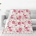 thumbnail image 1 of Fotbe Rose Flowers Manta de Franela Acolchonada con Estampado, Súper Suave y Esponjosa, Extra Grande para Sofá, Cama, Uso Todo el Año-80"x60", 1 of 7