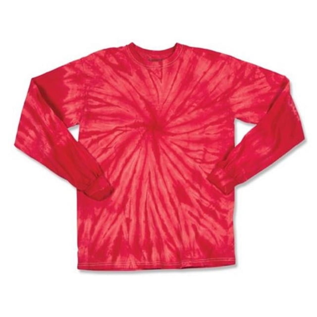 Dyenomite 240CY Tee-Shirt Cyclone à Manches Longues 100 % Coton pour Femmes, Rouge - 3TG