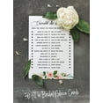 thumbnail image 5 of Inkdotpot 50-PackFloral Brunch & BubblyWould She Rather Bridal Wedding ShowerGame Funny Rehearsal Dinner GuessingGameBridal Shower PartyGameIdeas, 5 of 7