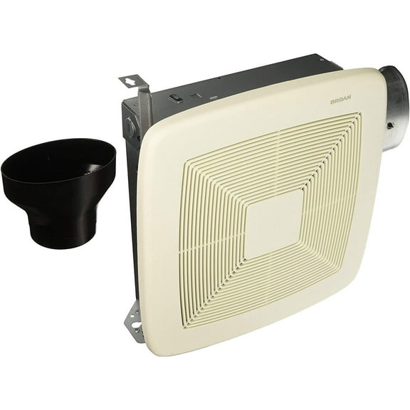 Broan-NuTone LoProfile LP80 Bathroom Exhaust Fan - 80 CFM, 1.0 Sones, White Polymeric